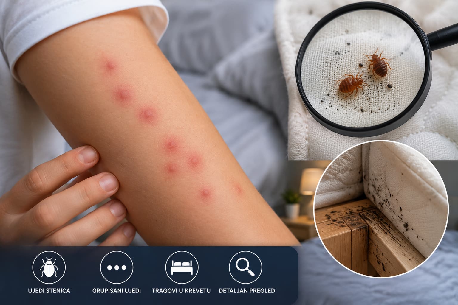 Ujed stenice slike: kako prepoznati tragove i sta uraditi